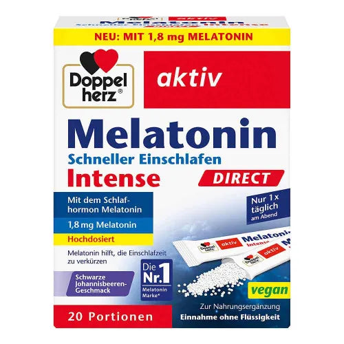 Doppelherz Melatonin Schneller Einschlafen Intense | 20 Portionen