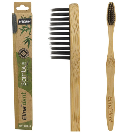 Elina Bambus-Zahnbürste mit Kohlebürsten | Medium
