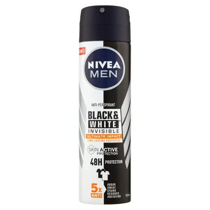 Nivea Men Black & White Deodorant 48h Anti Transpirant | Fleckenlos | 150 ml