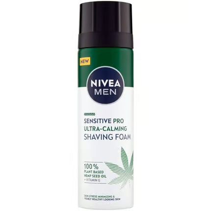 Nivea Men Sensitive Pro Beard Ultra Calming | 200 ml Rasierschaum Bartpflege + Körper